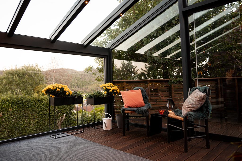 Pergola Starlight Premium fra uteDESIGN innendørs