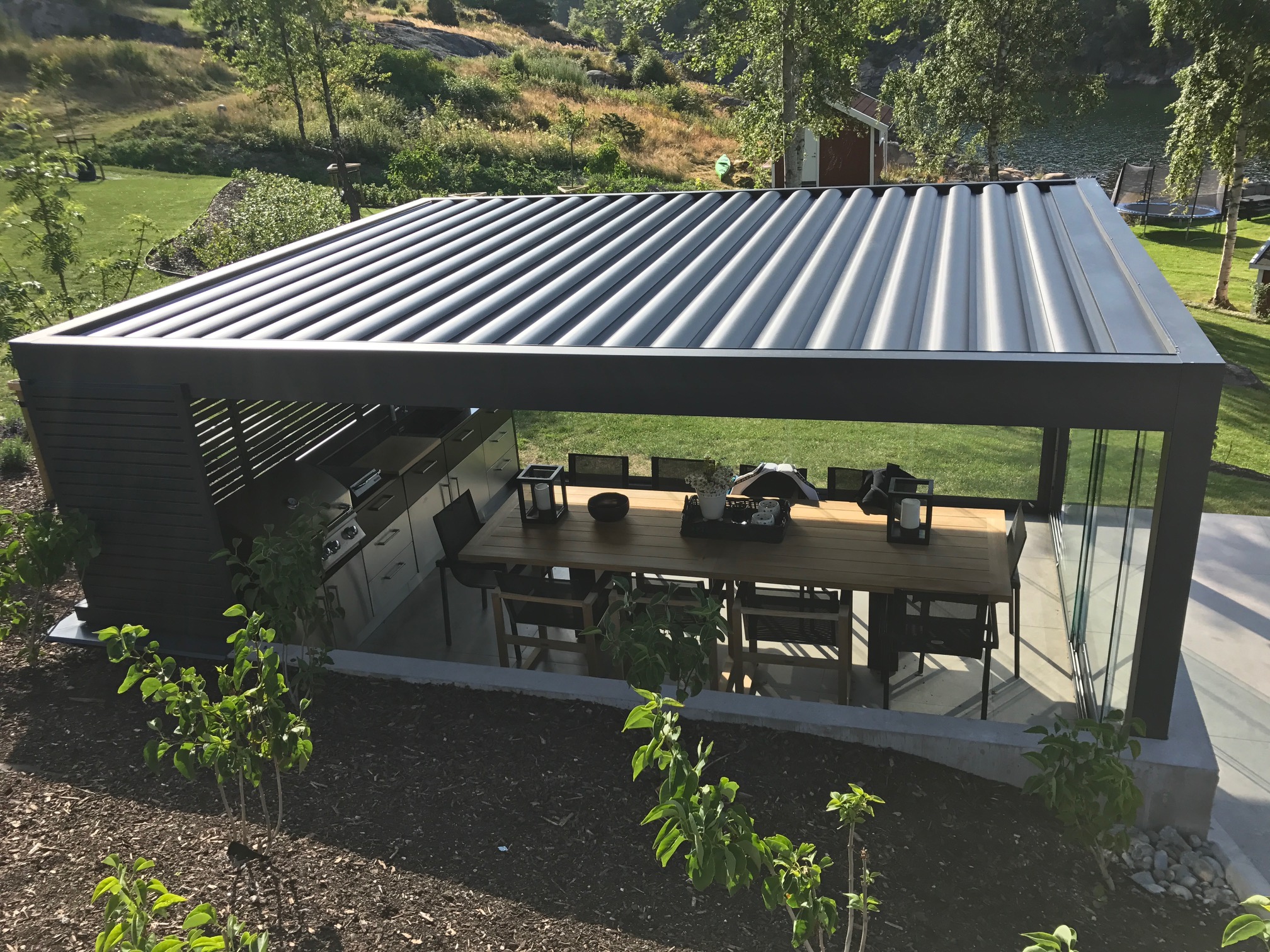 Utestue med kjøkken